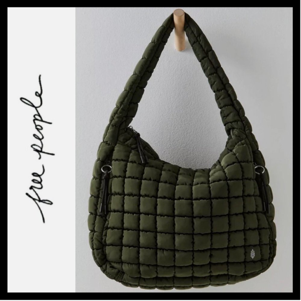 Free People FP Movement Quilted Carryall Army Green - FACTORY SEALED - Picture 1 of 11